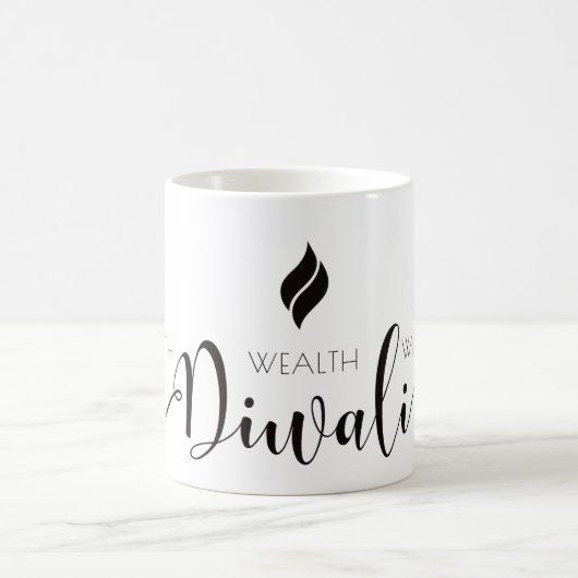 Diwali Health Wealth Wisdom Kaffeetasse (Mittel)