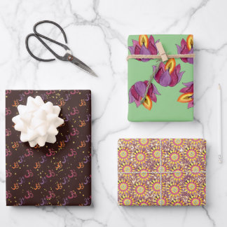 Diwali Indian motifs Geschenkverpackungsblätter Geschenkpapier Set