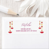 Diwali Indian Theme Rücksendeadressen-Aufkleber (Insitu)