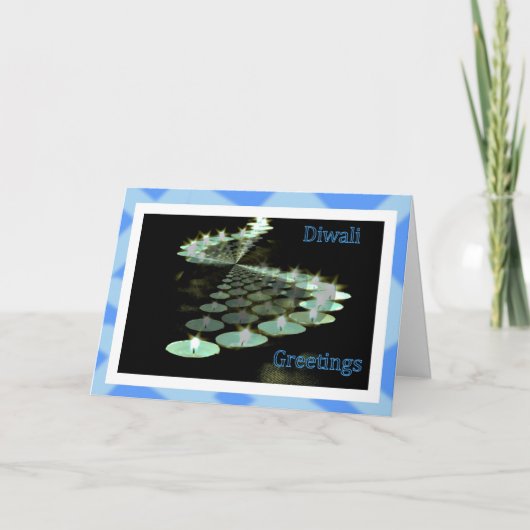 Diwali indisches Festival von Licht tealight Kerze Karte (Vorderseite)
