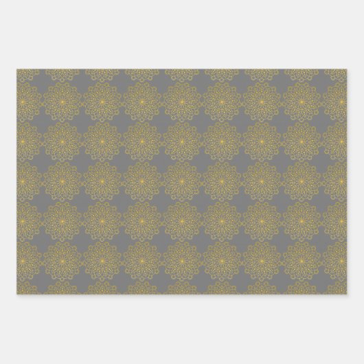 Diwali, indisches Motiv Geschenkverpackung 3 Blätt Geschenkpapier Set (Vorderseite 2)