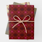 Diwali, indisches Motiv Geschenkverpackung 3 Blätt Geschenkpapier Set (Beispiel)