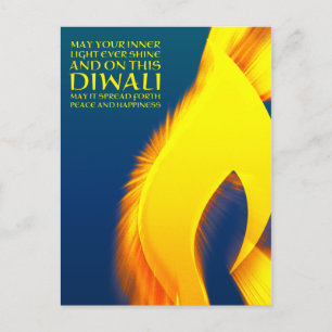Diwali-inspirierendes inneres Licht zerplatzt Postkarte