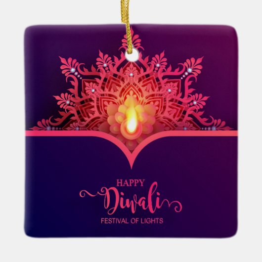 Diwali Keramik Ornament (Vorderseite)