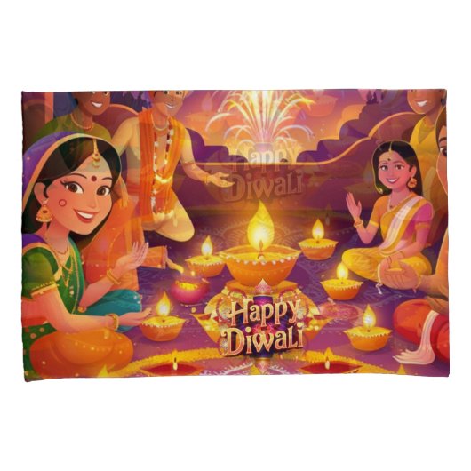 Diwali Kissenbezug (Vorderseite-Rechts)