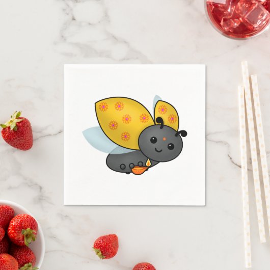 Diwali Ladybug mit Deepa Serviette (Beispiel)