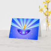 Diwali lamp - card karte (Gelbe Blume)