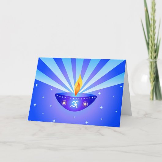 Diwali lamp - card karte (Vorderseite)