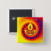 Diwali Lampe Button (Vorne & Hinten)