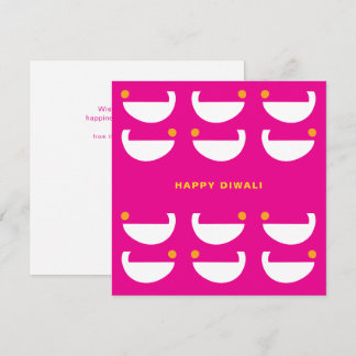 Diwali-Lampen - Fuschia Karte