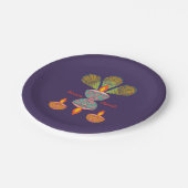 Diwali Lampen - Lila Papierplatte Pappteller (Schrägansicht)