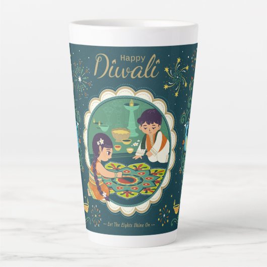 Diwali Latte Tasse (Vorderseite)