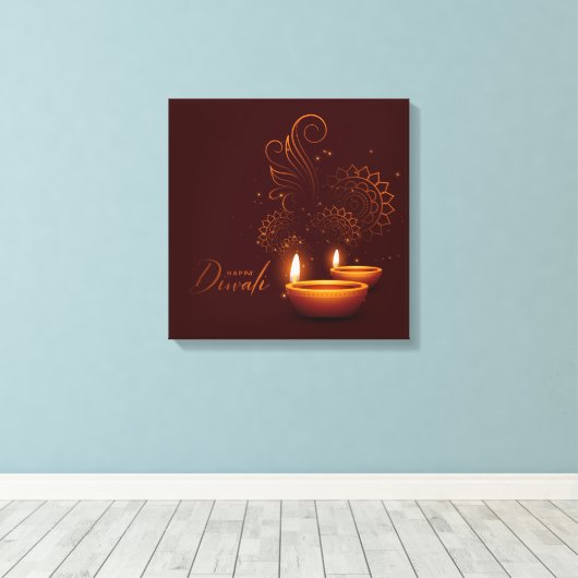 Diwali Leinwanddruck (Insitu (Holzboden))