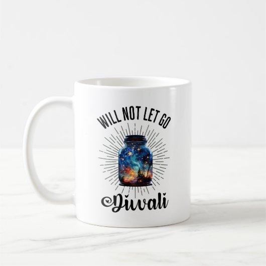 Diwali-Lichterglas – Festival der Lichter Kaffeetasse (Links)