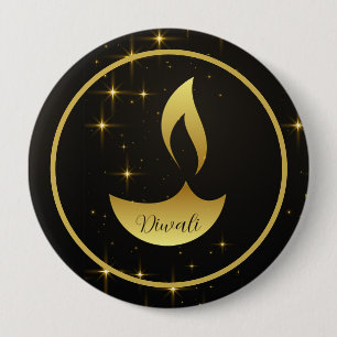 Diwali Light: Ein Whisper in Gold Diwali Button