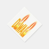 Diwali Lights Candles Candlelight Typografie Niedl Serviette (Ecke)