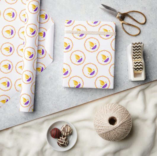 Diwali mit Diya Geschenkpapier (Kunsthandwerk)