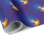 Diwali mit Diya Geschenkpapier (Rolleneckpunkt)