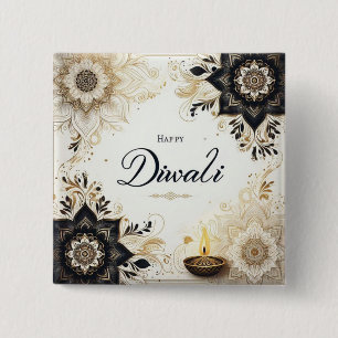 Diwali mit Elegant Floral & Diya Button