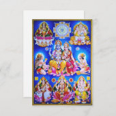 Diwali Mitteilungskarte (Vorne/Hinten)