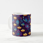 Diwali Mitternachtsstille Kaffeetasse (Vorderseite Links)