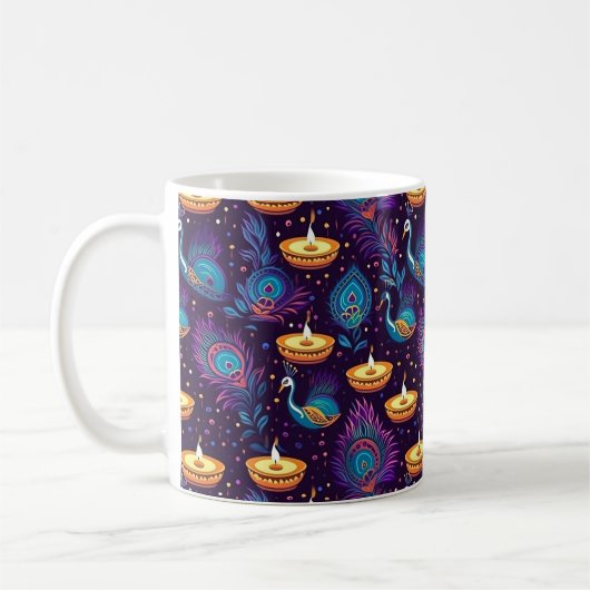 Diwali Mitternachtsstille Kaffeetasse (Links)