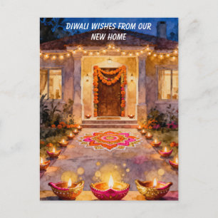 Diwali-Neue-Haus-Wünsche Feiertagspostkarte