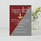 Diwali Night Celebration of Light Einladung (Stehend Vorderseite)