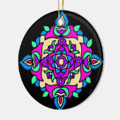 Diwali Ornament mit Rangoli Muster (Links)
