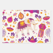Diwali Packpapier Geschenkpapier Set (Vorderseite)
