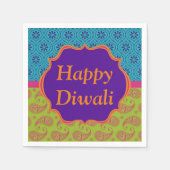 Diwali Paper Napkin in farbenfrohen indischen Must Serviette (Vorderseite)
