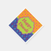 Diwali Paper Napkin in farbenfrohen indischen Must Serviette (Ecke)
