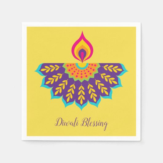Diwali Paper Napkin mit Mandala - Benutzerdefinier Serviette (Vorderseite)