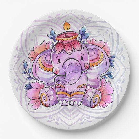 Diwali Papierplatte Pappteller (Vorderseite)