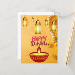 Diwali Post Card - Festival der Lichter Feiertagspostkarte
