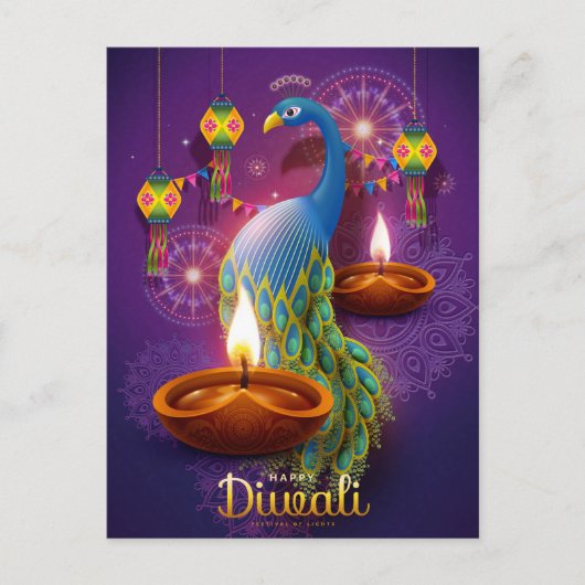 Diwali Postcard Postkarte (Vorderseite)