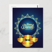 Diwali Postcard Postkarte (Vorne/Hinten)