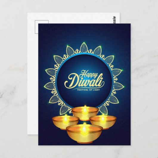 Diwali Postcard Postkarte (Vorne/Hinten)