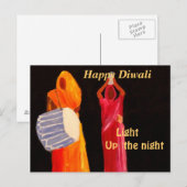 Diwali Postkarte (Vorne/Hinten)