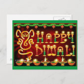 Diwali Postkarte (Vorne/Hinten)