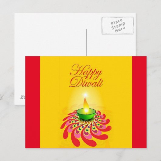 Diwali Postkarte (Vorne/Hinten)