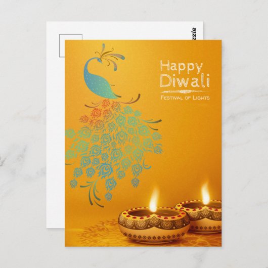 Diwali Postkarte (Vorne/Hinten)