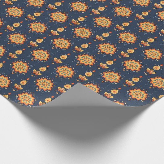 Diwali Radiant Petal Rhythm Geschenkpapier (Ecke)