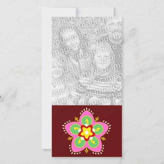 Diwali rangoli Fotokarte (Vorderseite)