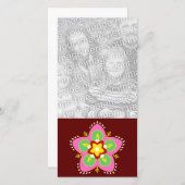 Diwali rangoli Fotokarte (Vorne/Hinten)