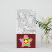 Diwali rangoli Fotokarte (Stehend Vorderseite)