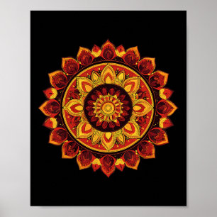 Diwali Rangoli Mandala Lotus Meditation Yoga  Poster