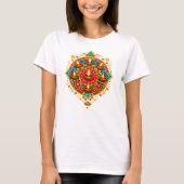🎆❤️ Diwali Rangoli mit Diya T-Shirt (Vorderseite)