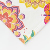 Diwali rangoli Muster Fleecedecke (Ecke)