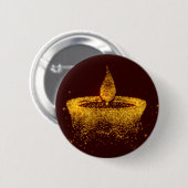 Diwali Sparkle Diya Button (Vorne & Hinten)